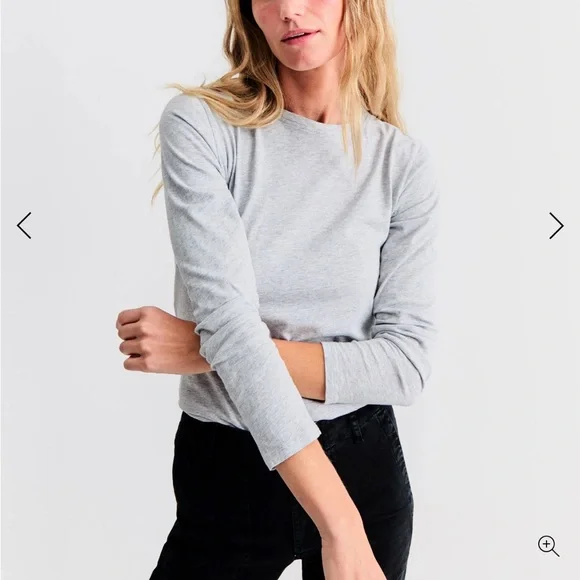 Kule Modern Long Sleeve Gray Women's Top - Picture 1 of 7